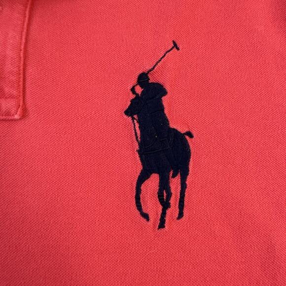 Ralph Lauren Polo Shirt Mens 2XL Pink Slim Fit Big Pony Short Sleeve * - Picture 4 of 9